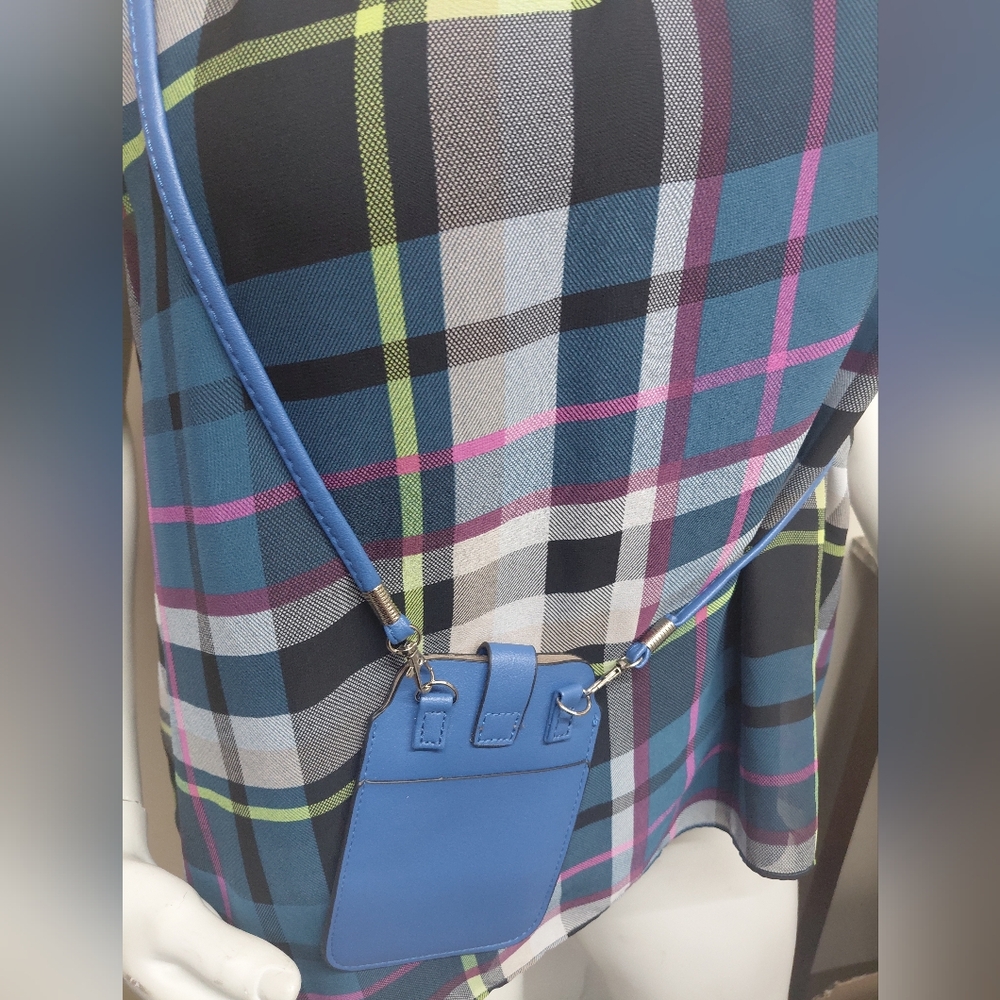 Elegant Blue Phone Crossbody Bag